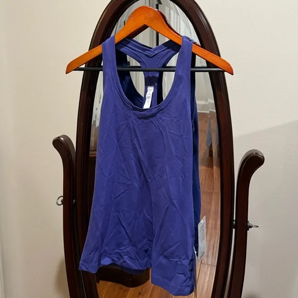 Lululemon Charged Indigo Purple Stretch Curve Hem Scoop Neck Racerback Tank Top - Picture 1 of 6